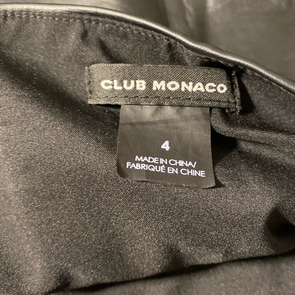 Club Monaco Pleather Skirt Size 4 - Picture 6 of 8
